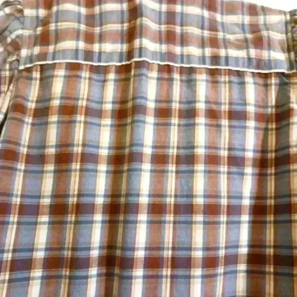 Western flannel button down blue brown vintage appeal. Pearl look buttons. Sz Lg - Picture 4 of 11